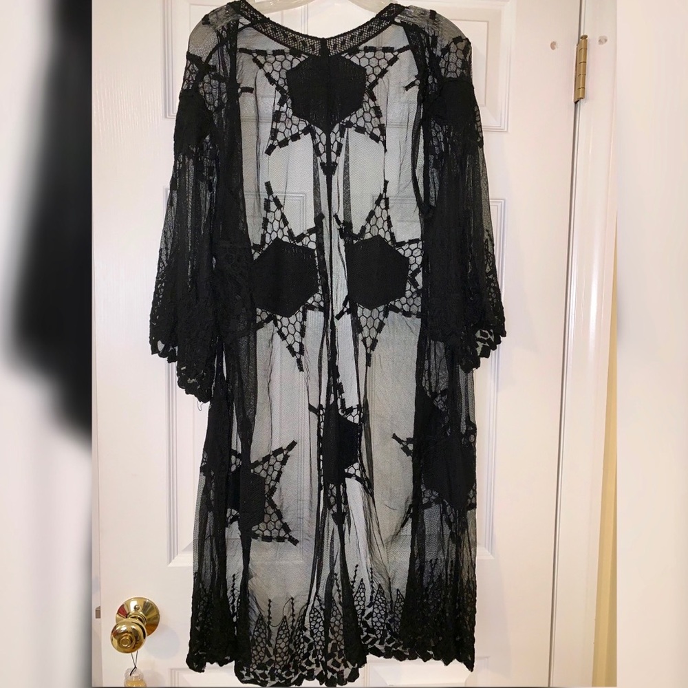 Black swimsuit cover-up